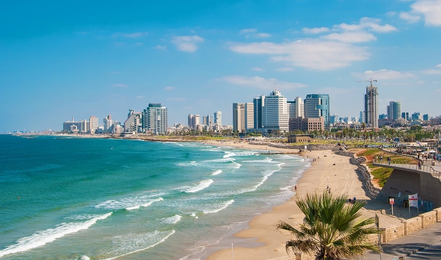 Views of the waterfront and beaches of Tel Aviv Views of the waterfront and beaches of Tel Aviv