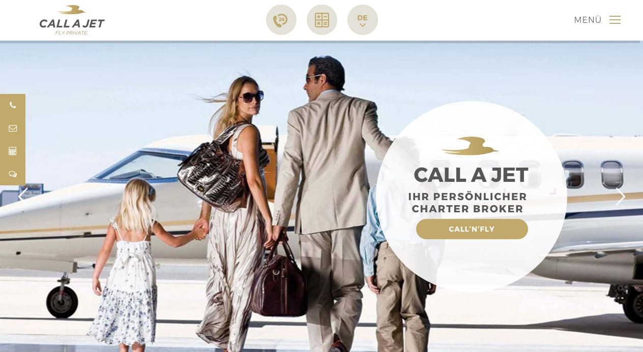 Die neue Call a Jet Website ist online Die neue Call a Jet Website ist online