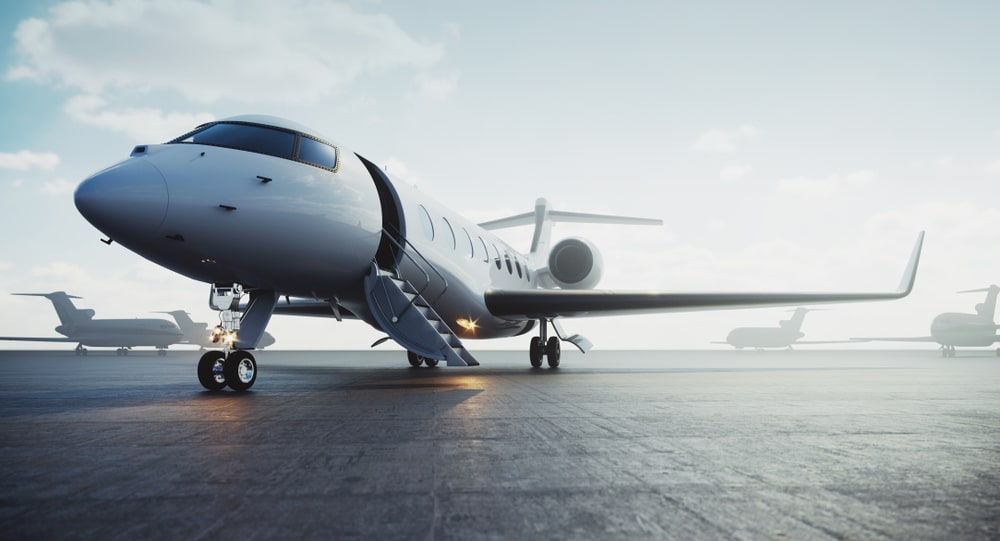 jet plane on airfield