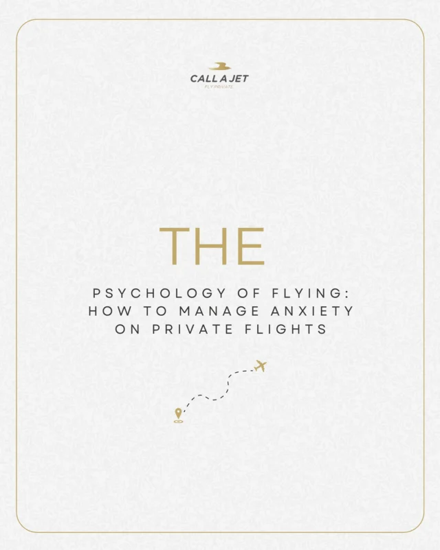 The Psychology of Flying: How to Manage Anxiety on Private Flights ✈️🧘‍♂️

For many, flying is a joy and a pleasure, but for some, it can trigger anxiety and stress—even on a private jet. So how can you make your journey as calm and comfortable as possible?

Here are some practical tips and hacks:

🌿 Prepare in advance. Familiarize yourself with the route, flight schedule, and onboard services — knowing what to expect reduces fear of the unknown.

🎧 Use music and meditation. Create a playlist of relaxing tracks or try breathing exercises to ease anxiety.

📚 Engage in your favorite activities. Bring a book, tablet with movies, or puzzles — distraction helps calm the mind.

🤝 Communicate with the crew. Pilots and flight attendants are always ready to support and answer your questions; their friendly attitude creates a cozy atmosphere.

☕ Watch your diet and hydration. Avoid caffeine and heavy meals before and during the flight — this helps you feel better.

Remember, private aviation is designed for your comfort and peace of mind — every detail is carefully planned to make your journey a true pleasure!

#PrivateJet #FlyingCalm #TravelTips #CallAJet #LuxuryTravel #StressFreeFlight #JetLife #FlightPsychology #PeaceOnBoard