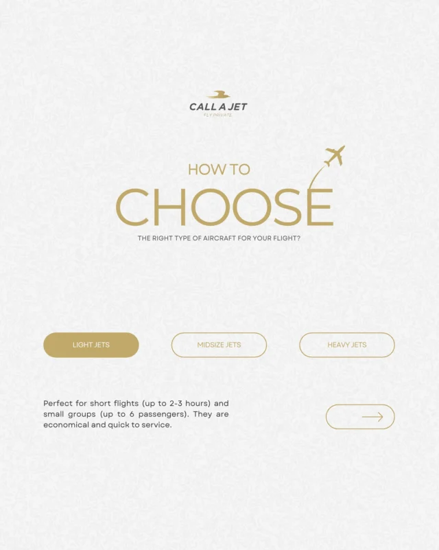 ✈️ How to Choose the Right Type of Aircraft for Your Flight?

Choosing a private jet is a key step for a comfortable and successful trip. Different models and classes suit different needs: short flights, long routes, number of passengers, and desired level of comfort.

Main classes of private jets:

🔹 Light Jets
Perfect for short flights (up to 2-3 hours) and small groups (up to 6 passengers). They are economical and quick to service.

🔹 Midsize Jets
Suitable for medium-range flights and groups of up to 8 passengers. They offer more comfort and space.

🔹 Heavy Jets
Ideal for long flights and larger groups (up to 12 or more passengers). High luxury level, spacious cabins, possibilities for rest and work onboard.

🔹 Ultra-Long-Range Jets
For international flights covering great distances without stops. Maximum comfort and privacy, with VIP services onboard.

How to choose?

Determine flight duration and route

Consider the number of passengers

Think about comfort needs and onboard services

Consult with Call a Jet experts — we’ll help you find the perfect match

With the right jet, your journey will be a true pleasure!

#PrivateJet #LuxuryTravel #JetSelection #PrivateAviation #ComfortInTravel #CallAJet